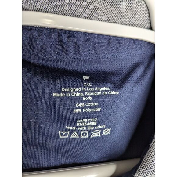 Fabletics Shirt The Dash Mens Sz 2XL Gray Blue  Long Sleeve Button Up Reflective - Picture 3 of 8